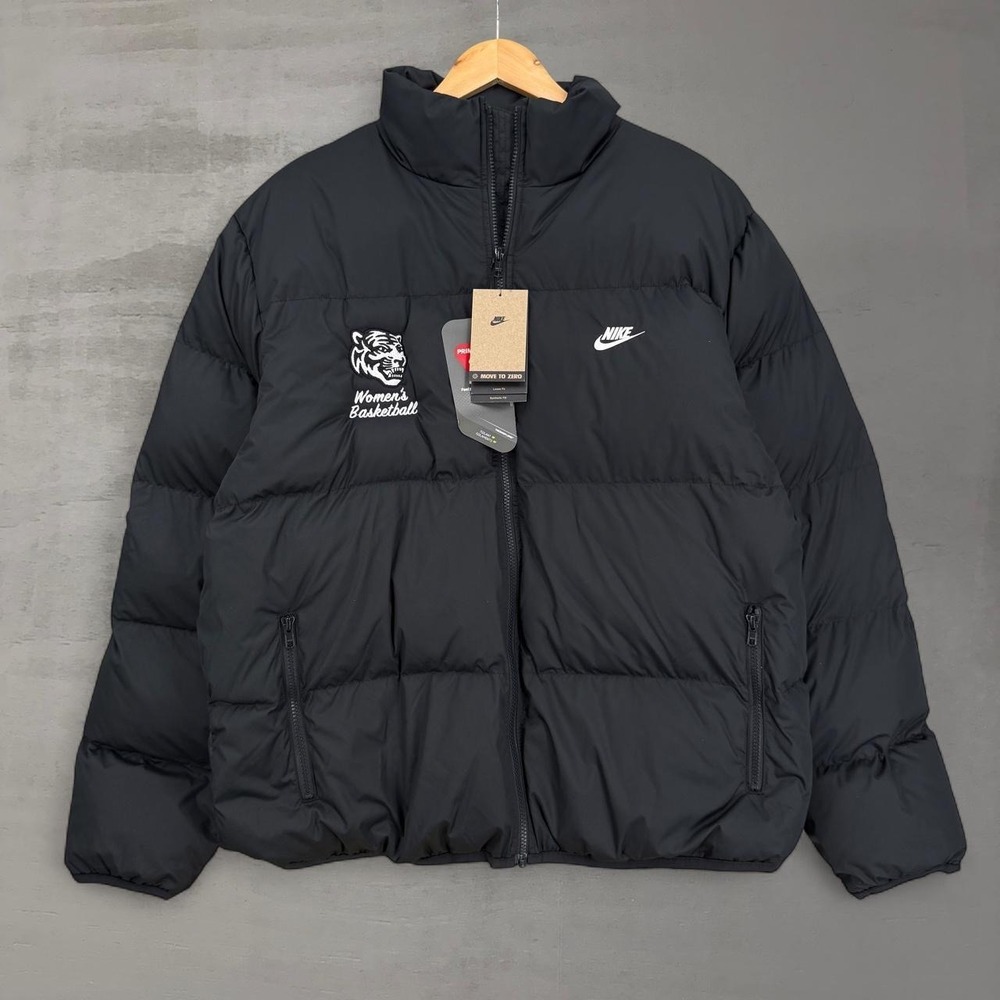 NEW Nike Puffer Jacket Black Memphis Tigers Women's Basketball Zip Men's Large
